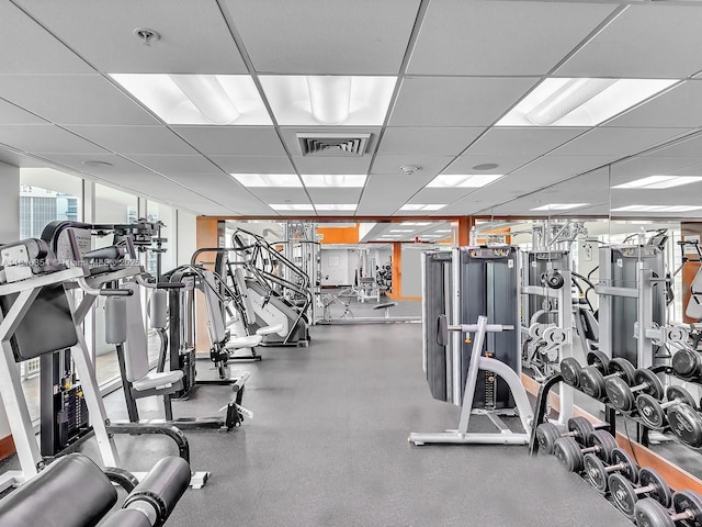41 SE 5th St Unit 517, Miami, FL 33131 - gym featuring a paneled ceiling