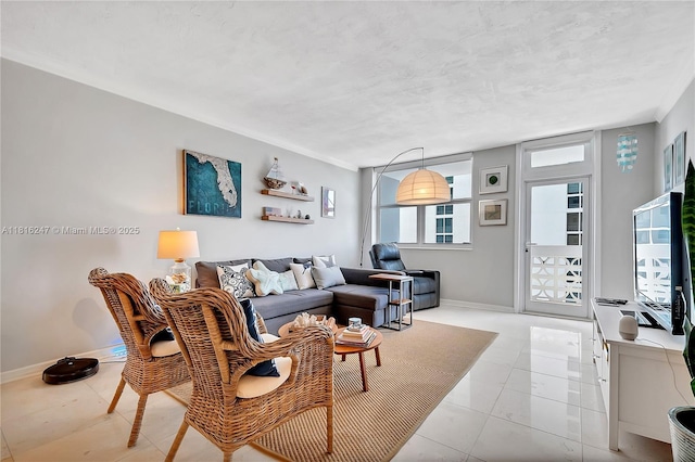 4250 Galt Ocean Dr Unit 7D, Fort Lauderdale, FL 33308 - living area featuring baseboards