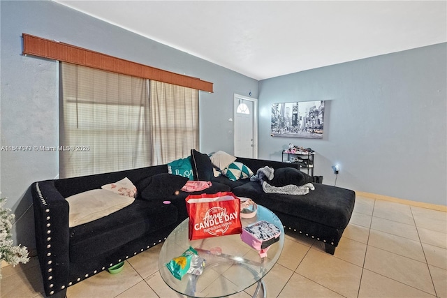 1226 NE 112th St, Miami, FL 33161 - living area with tile patterned flooring and baseboards