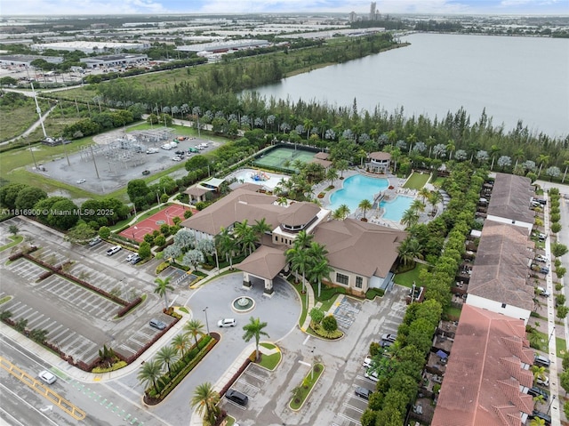 7905 NW 104th Ave Unit 34, Doral, FL 33178 - drone / aerial view of a large body of water and a pool area