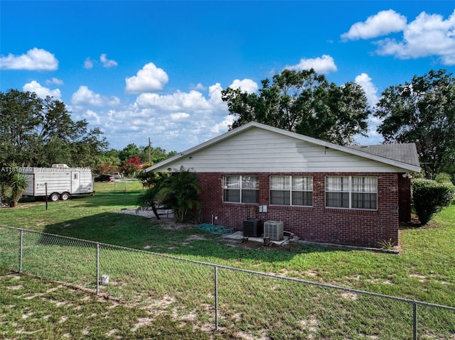 2430 N Dunwoodie Rd, Avon Park, FL 33825 - rear view of house featuring brick siding and a fenced backyard