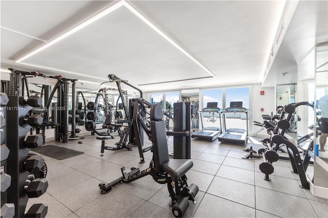 345 Ocean Dr Unit 321, Miami Beach, FL 33139 - gym with expansive windows