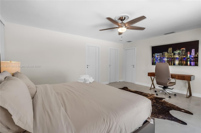 1045 Hollywood Blvd, Hollywood, FL 33019 - bedroom featuring baseboards and ceiling fan