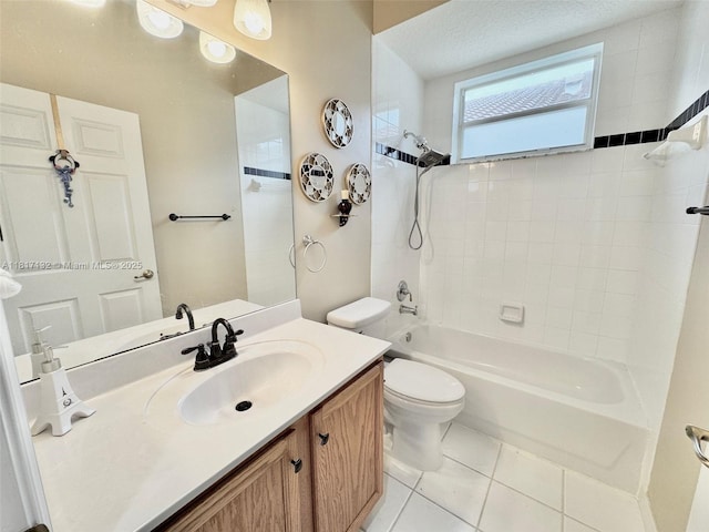 1136 SE Westminster Pl, Stuart, FL 34997 - bathroom featuring toilet, bathtub / shower combination, vanity, and tile patterned flooring