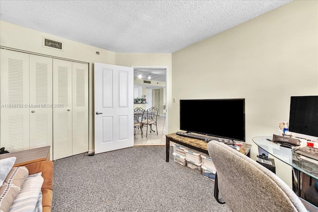 2351 Douglas Rd Unit 1204, Miami, FL 33145 - carpeted living room with a textured ceiling