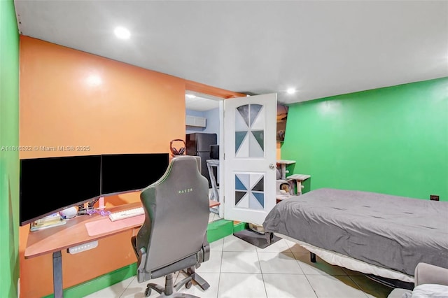 6336 SW 22nd St, Miramar, FL 33023 - bedroom with tile patterned flooring, recessed lighting, and an office area