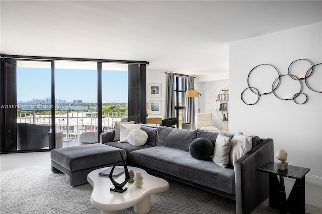 4000 Towerside Ter Unit 804, Miami, FL 33138 - living room with a wall of windows and a city view