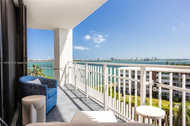 4000 Towerside Ter Unit 804, Miami, FL 33138 - balcony with a water view and a city view