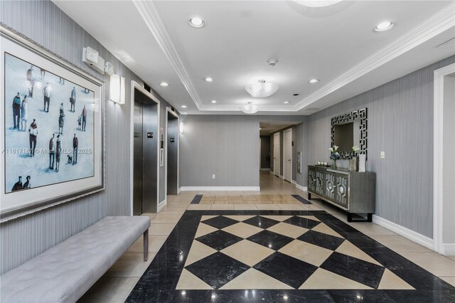 1900 Van Buren St Unit 407B, Hollywood, FL 33020 - building lobby featuring recessed lighting and crown molding