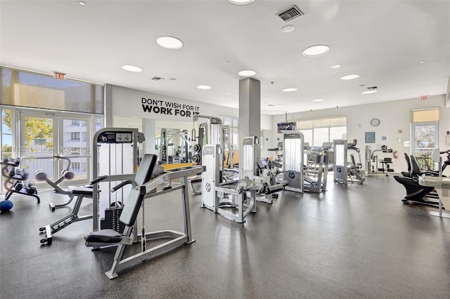 300 S Australian Ave Unit 302, West Palm Beach, FL 33401 - gym featuring recessed lighting