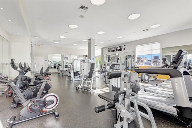 300 S Australian Ave Unit 302, West Palm Beach, FL 33401 - gym featuring recessed lighting