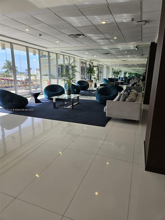 5701 E Collins Ave Unit Ph10, Miami Beach, FL 33140 - common area with a wall of windows