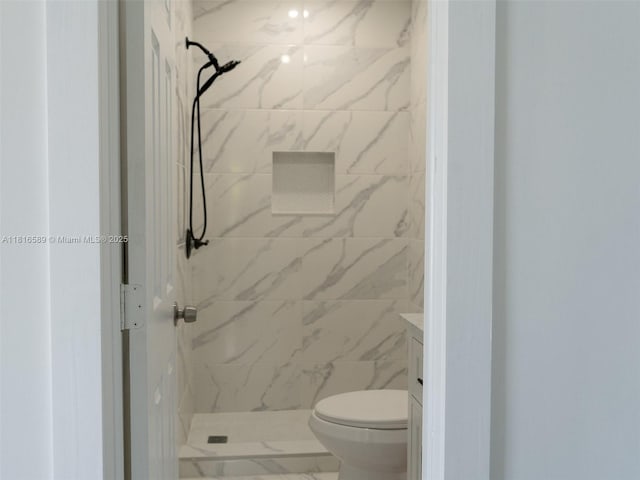 3613 SW 12th Pl, Fort Lauderdale, FL 33312 - bathroom featuring toilet, a stall shower, and vanity