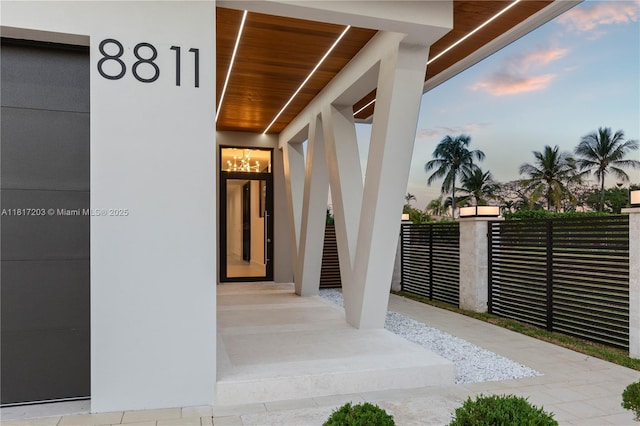 8811 SW 56th St, Miami, FL 33165 - doorway to property featuring stucco siding