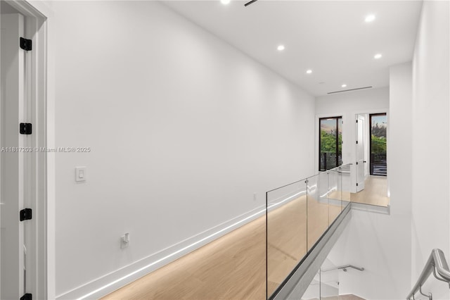 8811 SW 56th St, Miami, FL 33165 - hall featuring recessed lighting, light wood-style floors, and baseboards