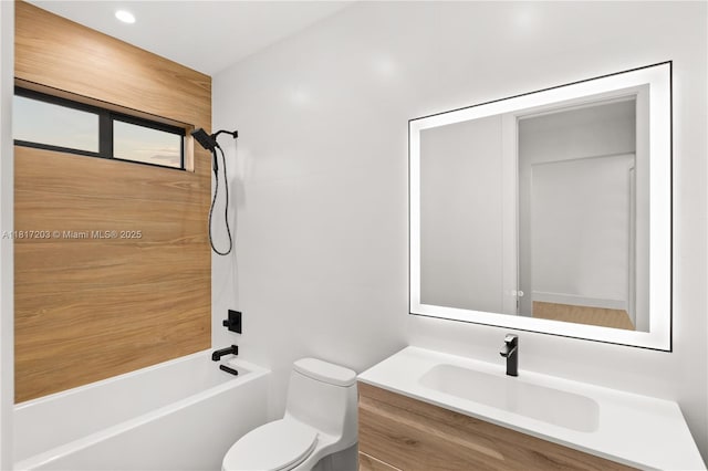 8811 SW 56th St, Miami, FL 33165 - bathroom featuring vanity, shower / washtub combination, and toilet