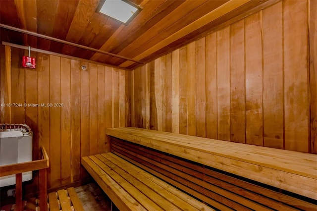 18151 NE 31st Ct Unit 1905, Aventura, FL 33160 - sauna with wooden walls and wooden ceiling