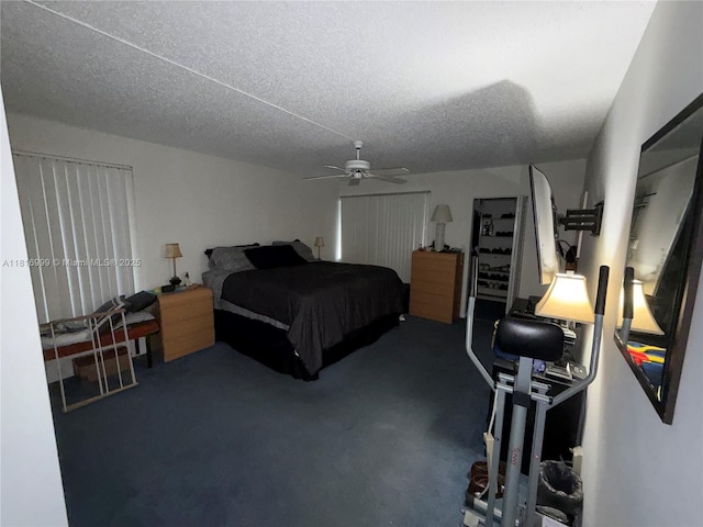3581 Inverrary Dr Unit 410, Lauderhill, FL 33319 - bedroom featuring a textured ceiling and ceiling fan