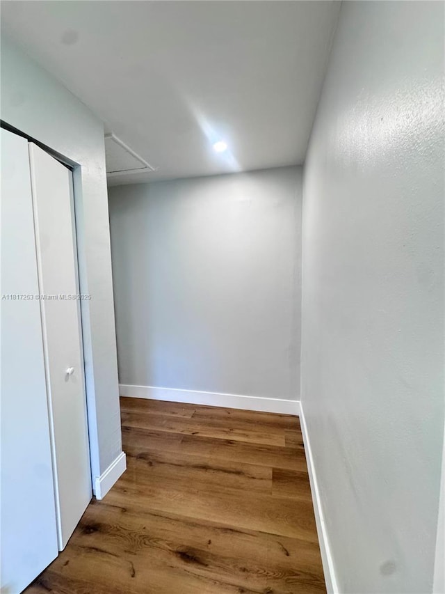 3731 SW 58th Ter, Davie, FL 33314 - hall featuring attic access and wood finished floors