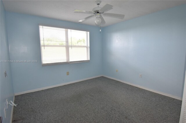 2601 N Nob Hill Rd Unit 405, Sunrise, FL 33322 - carpeted spare room with baseboards and a ceiling fan