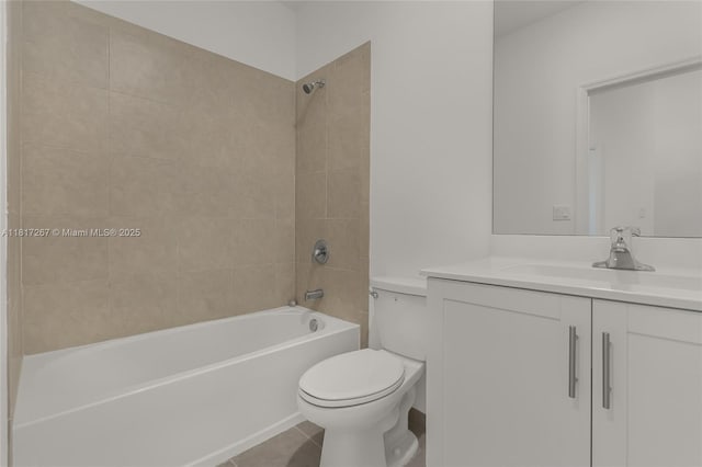 2608 SE 11th Ct Unit 2608, Homestead, FL 33035 - full bathroom with toilet, vanity,  shower combination, and tile patterned flooring