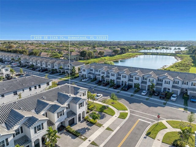 2608 SE 11th Ct Unit 2608, Homestead, FL 33035 - aerial view of residential area featuring a nearby body of water
