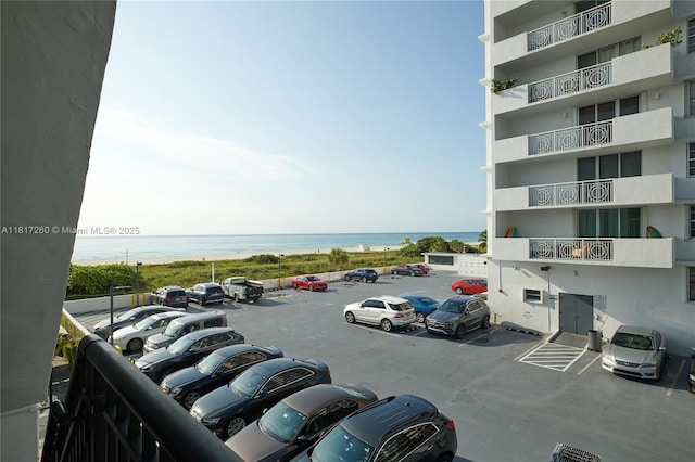 5845 Collins Ave Unit 304, Miami Beach, FL 33140 - uncovered parking lot with a water view