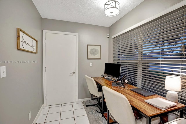 9012 Lake Park Cir S, Davie, FL 33328 - office space featuring baseboards, light tile patterned floors, and a textured ceiling