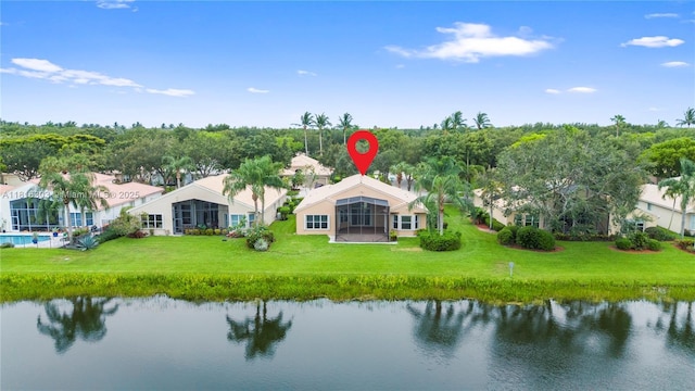 7215 Great Falls Cir, Boynton Beach, FL 33437 - view from above of property with a large body of water