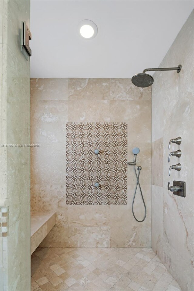 12985 Ortega Ln, North Miami, FL 33181 - bathroom with a tile shower