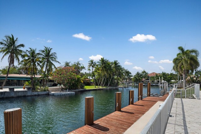 12985 Ortega Ln, North Miami, FL 33181 - dock featuring a water view