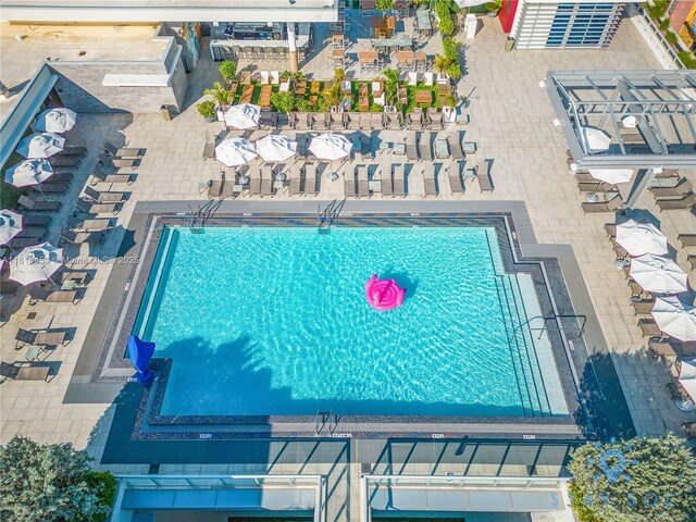 777 N Ocean Dr Unit N219, Hollywood, FL 33019 - aerial view of a pool area