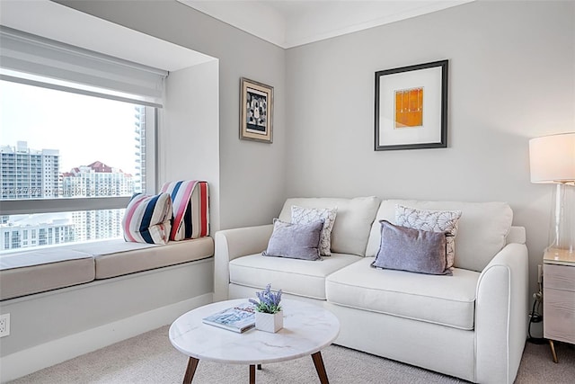 1435 Brickell Ave Unit 3111, Miami, FL 33131 - carpeted living area featuring a view of city