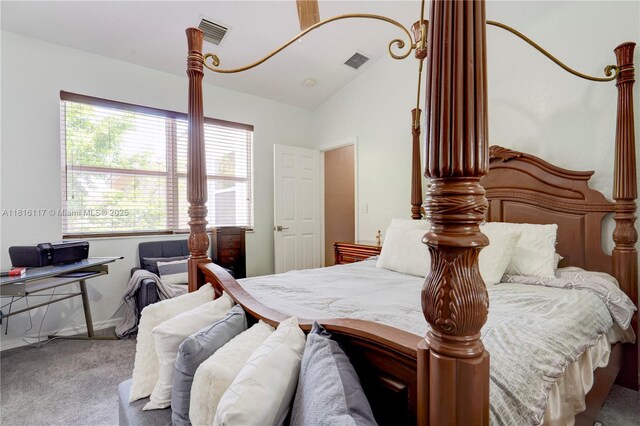 1100 SE 19th Ave, Homestead, FL 33035 - bedroom featuring carpet and vaulted ceiling