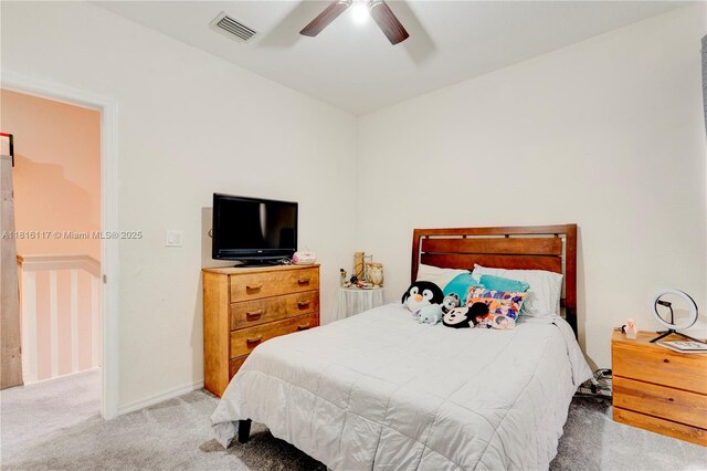 1100 SE 19th Ave, Homestead, FL 33035 - carpeted bedroom featuring a ceiling fan