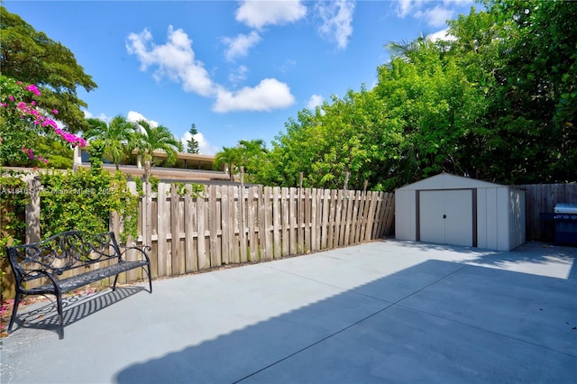 1100 SE 19th Ave, Homestead, FL 33035 - view of patio / terrace featuring a storage shed