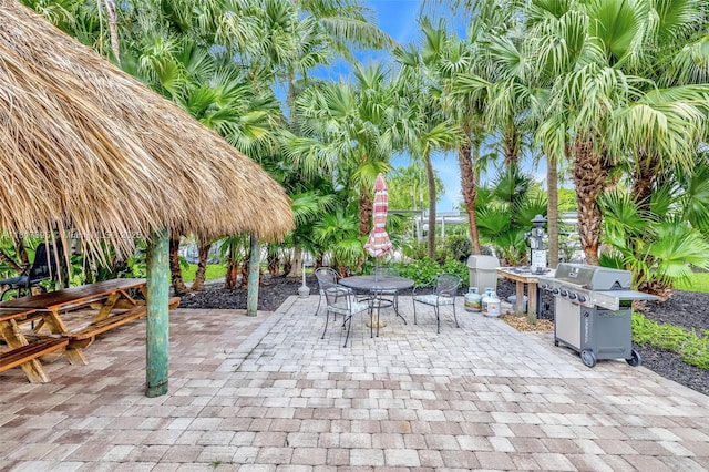 1100 SE 5th Ct Unit 87, Pompano Beach, FL 33060 - view of patio featuring outdoor dining space and grilling area