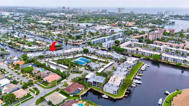1100 SE 5th Ct Unit 87, Pompano Beach, FL 33060 - aerial view of property's location featuring nearby urban area and a large body of water