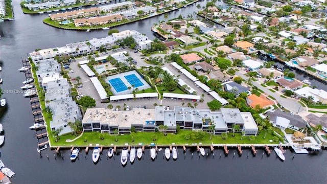 1100 SE 5th Ct Unit 87, Pompano Beach, FL 33060 - aerial view of property and surrounding area featuring a large body of water