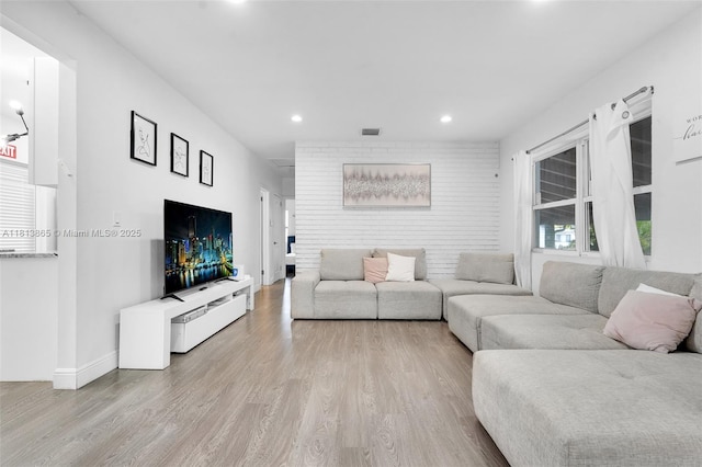 1013 S 24th Ave, Hollywood, FL 33020 - living room with recessed lighting, light wood finished floors, and baseboards