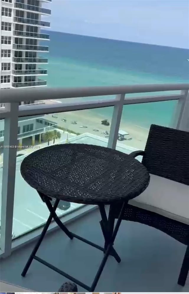 3001 S Ocean Dr Unit 1007, Hollywood, FL 33019 - balcony featuring a water view