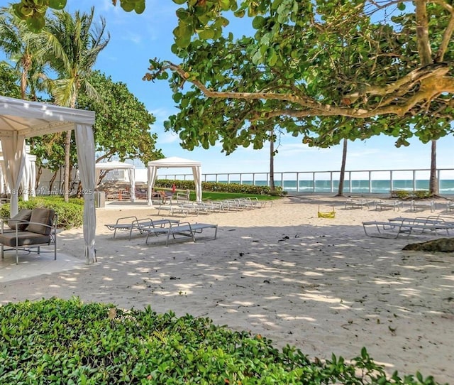 3001 S Ocean Dr Unit 1007, Hollywood, FL 33019 - surrounding community with a gazebo and a water view