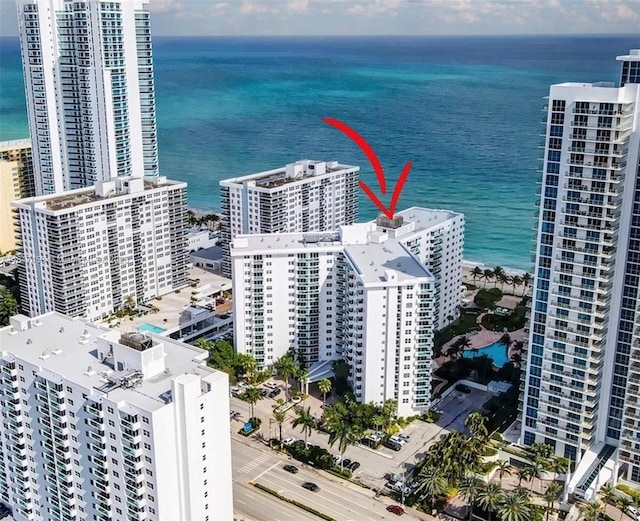 3001 S Ocean Dr Unit 1007, Hollywood, FL 33019 - view of urban area featuring a large body of water and a pool area