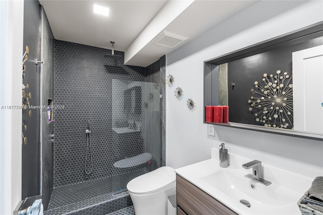 9310 Sunrise Lakes Blvd Unit 206, Sunrise, FL 33322 - full bath with vanity, tiled shower, and toilet