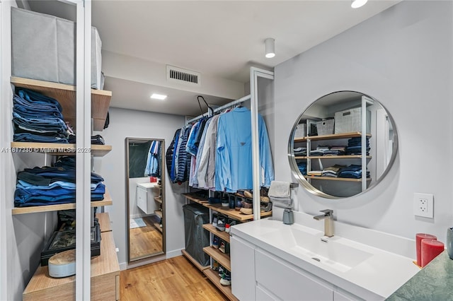 9310 Sunrise Lakes Blvd Unit 206, Sunrise, FL 33322 - walk in closet with a sink and light wood finished floors