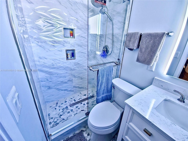1720 SW 64th Ave, North Lauderdale, FL 33068 - full bathroom with vanity, toilet, and a stall shower
