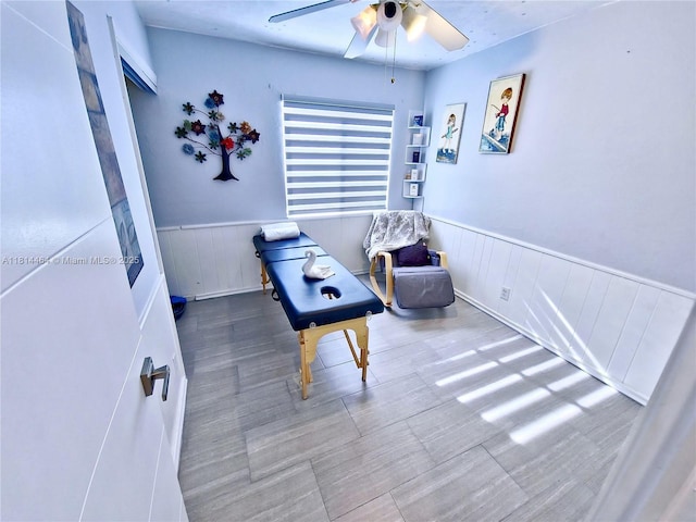 1720 SW 64th Ave, North Lauderdale, FL 33068 - office space with a ceiling fan and wainscoting