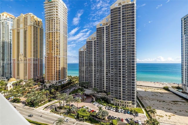 17550 Collins Unit 1604, Sunny Isles Beach, FL 33160 - view of building exterior featuring view of water and beach and a city view