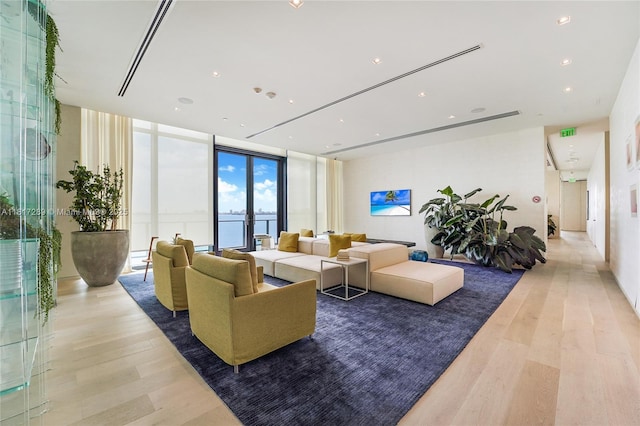 3131 NE 7th Ave Unit 3101, Miami, FL 33137 - community lobby with expansive windows and recessed lighting