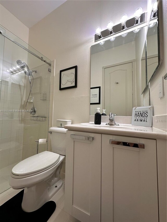 2046 NE 4th Ct, Homestead, FL 33033 - bathroom featuring toilet, a stall shower, and vanity
